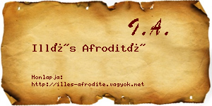 Illés Afrodité névjegykártya